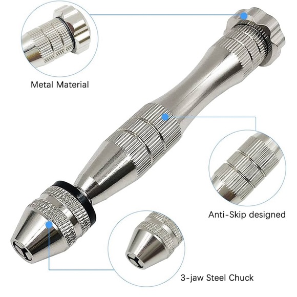 75pc PIN VISE HAND DRILL, DRILL BITS SET SILICONE MATS MORE DIY CRAFTS RESIN LOT - Picture 7 of 10